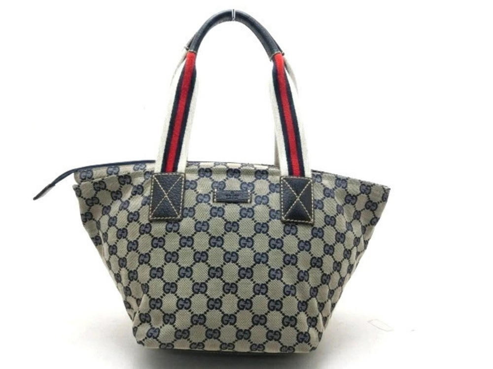 Gucci canvas leather handbag